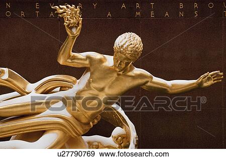 Stock Photo - "Rockefeller Center Statue, New York City, New York, USA". Fotosearch
