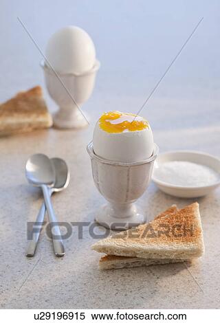 Stock Photography - Soft boiled eggs. Fotosearch