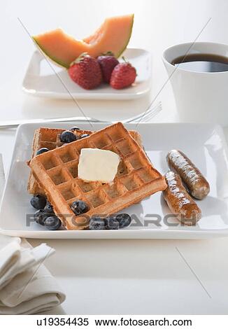 Studio shot of Waffles with fruits View Large Photo Image Stock Photography - Studio shot of Waffles with fruits. Fotosearch