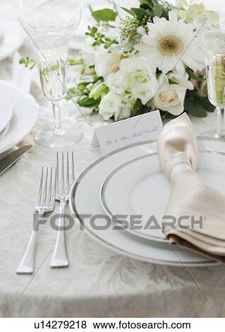 "Wedding table setting, studio shot" View Large Photo Image Stock Photo - "Wedding table setting, studio shot". Fotosearch
