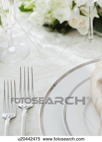 Stock Photography - "Wedding table setting, studio shot". Fotosearch