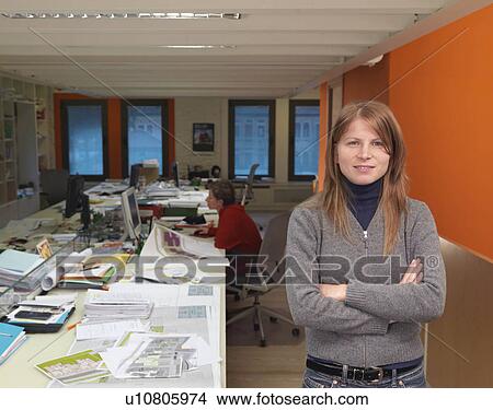 Picture - Architect in office. Fotosearch