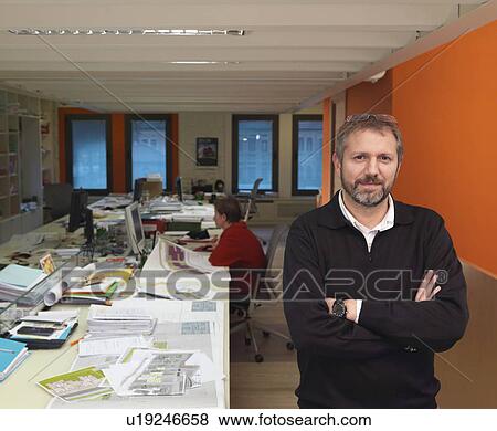 Architect in office View Large Photo Image Stock Photo - Architect in office. Fotosearch