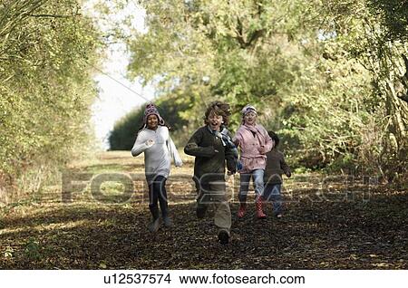 Children running down country lane View Large Photo Image Picture - Children running down country lane. Fotosearch