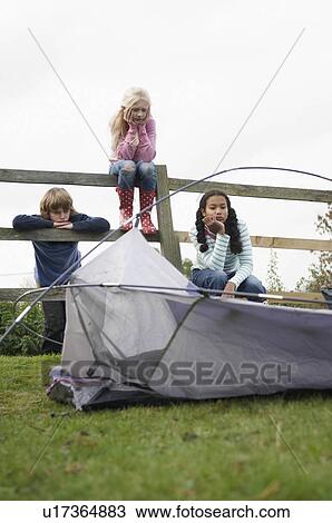 Children with tent View Large Photo Image Stock Image - Children with tent. Fotosearch