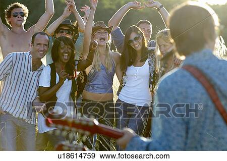 Concert in a field View Large Photo Image Stock Photo - Concert in a field. Fotosearch