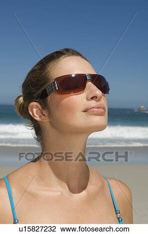 Stock Image - Female beauty headshot. Fotosearch