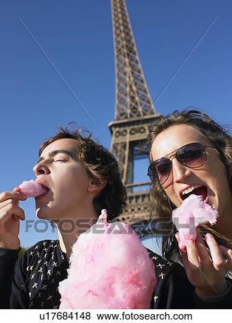 Friends in front of Eiffel tower View Large Photo Image Stock Photo - Friends in front of Eiffel tower. Fotosearch