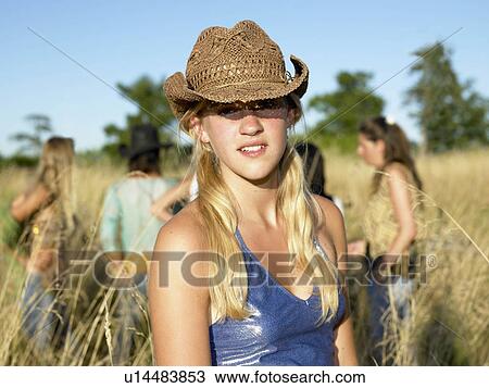 Stock Image - Girl at a festival. Fotosearch