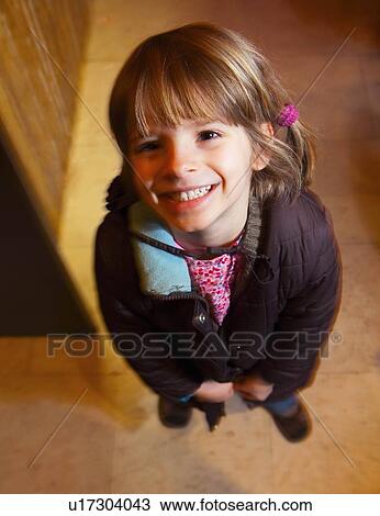Girl smiling from high angle View Large Photo Image Stock Image - Girl smiling from high angle. Fotosearch