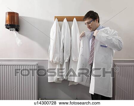 Stock Photo - Laboratory technician with lab coat. Fotosearch