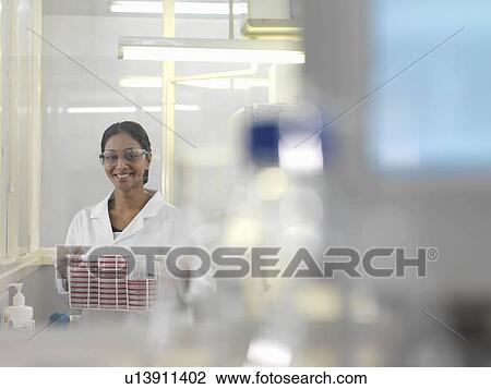 Laboratory technician with petri dishes View Large Photo Image Stock Image - Laboratory technician with petri dishes. Fotosearch