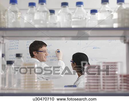 Laboratory technicians and whiteboard View Large Photo Image Stock Image - Laboratory technicians and whiteboard. Fotosearch