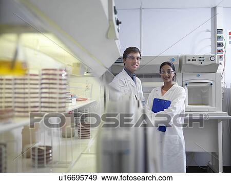 Laboratory technicians in workplace View Large Photo Image Stock Photo - Laboratory technicians in workplace. Fotosearch