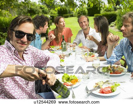 Lunch in the garden View Large Photo Image Stock Photo - Lunch in the garden. Fotosearch