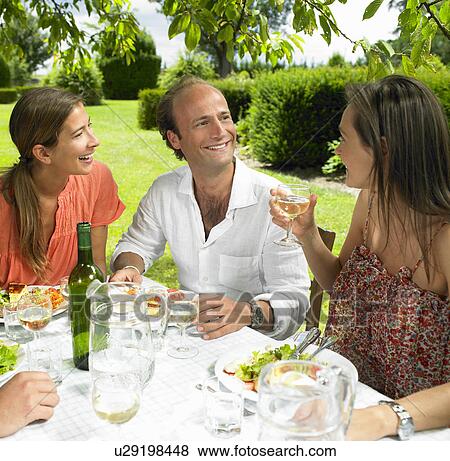 Lunch in the garden View Large Photo Image Stock Photo - Lunch in the garden. Fotosearch