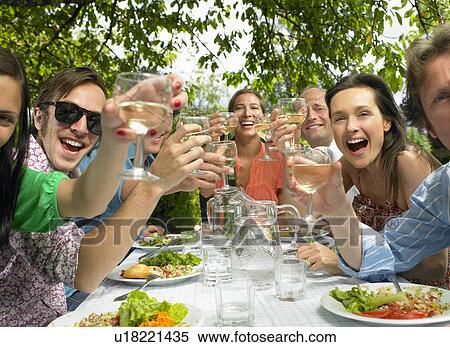 Stock Photography - Lunch in the garden. Fotosearch