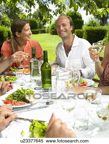 Lunch in the garden View Large Photo Image Stock Photography - Lunch in the garden. Fotosearch