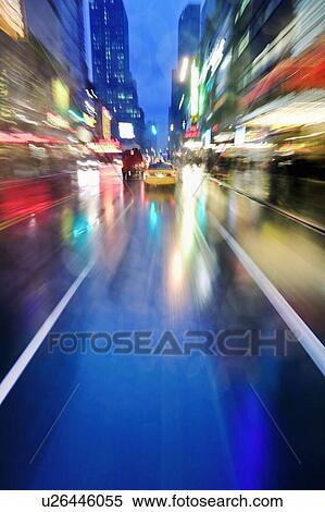 Night scene of 42nd Street near Times Sq View Large Photo Image Stock Photography - Night scene of 42nd Street near Times Sq. Fotosearch