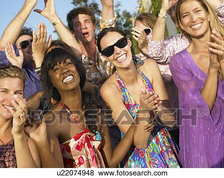 People clapping hands and smiling View Large Photo Image Stock Photo - People clapping hands and smiling. Fotosearch