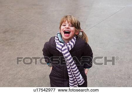"Portrait of girl laughing, yelling" View Large Photo Image Stock Photo - "Portrait of girl laughing, yelling". Fotosearch