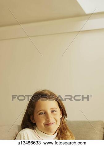 "Portrait of girl, low in frame" View Large Photo Image Stock Image - "Portrait of girl, low in frame". Fotosearch