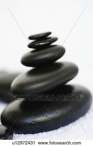 Stock Image - Still-life hot stones. Fotosearch