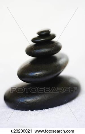 Stock Image - Still-life hot stones. Fotosearch