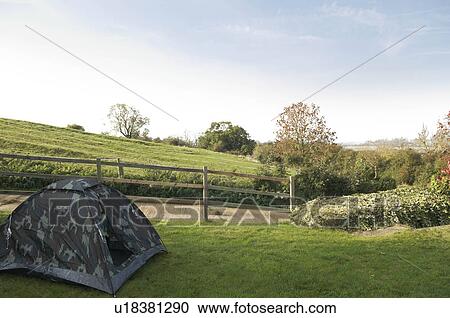Tent in garden View Large Photo Image Stock Image - Tent in garden. Fotosearch