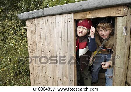 Young boys playing pirates View Large Photo Image Stock Photo - Young boys playing pirates. Fotosearch