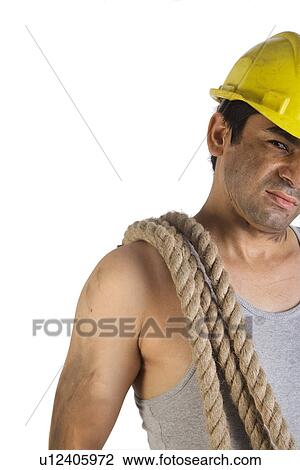 Stock Image - A construction worker. Fotosearch
