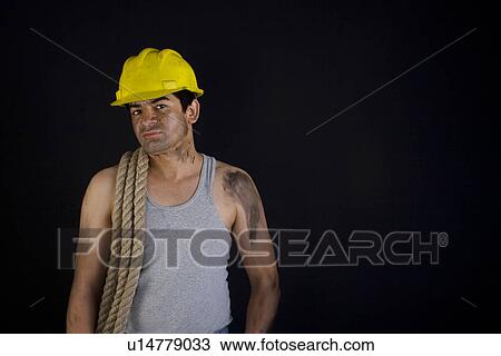 Stock Image - A construction worker. Fotosearch