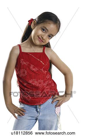 Stock Photograph - A portrait of a little girl. Fotosearch