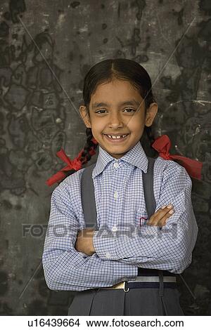 Picture - A rural school girl. Fotosearch
