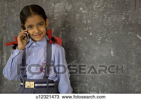Stock Image - A rural school girl. Fotosearch