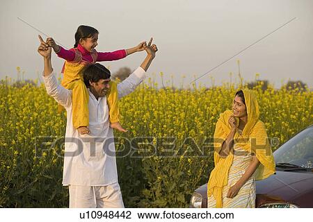 Stock Image - A typical rural family. Fotosearch