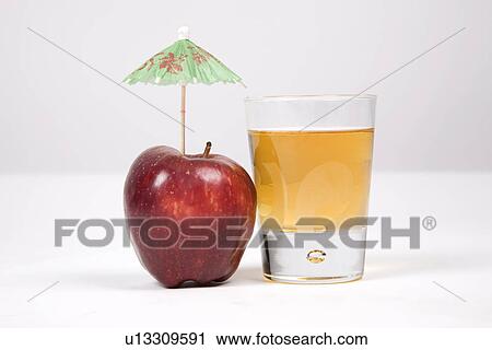 Stock Image - Apple and juice. Fotosearch