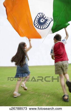 Children running with the Indian Flag View Large Photo Image Stock Image - Children running with the Indian Flag. Fotosearch
