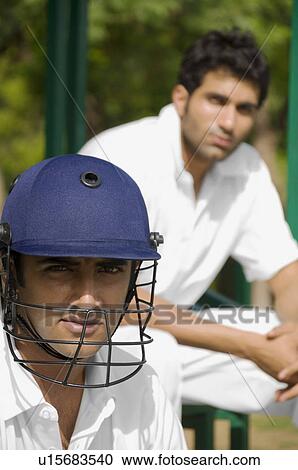 Stock Image - Cricket players. Fotosearch