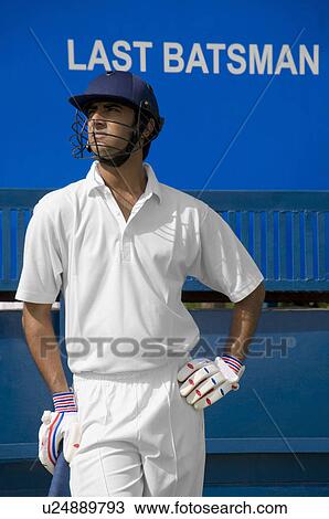 Stock Image - Cricketer. Fotosearch