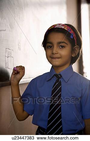 Stock Image - Drawing on the black board. Fotosearch