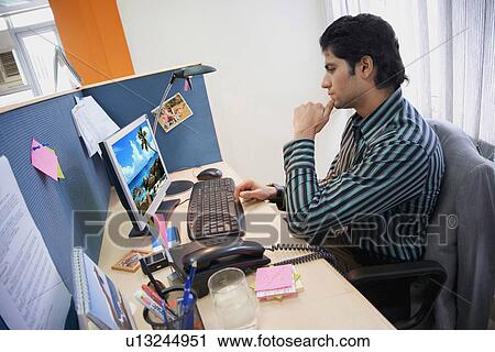 Stock Image - Executive working. Fotosearch