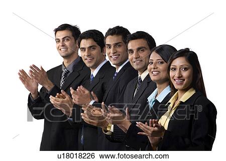Stock Photograph - Executives clapping. Fotosearch