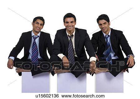 Stock Photograph - Executives relaxing. Fotosearch