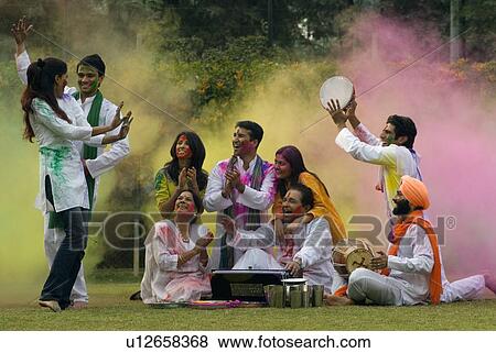 Family celebrating Holi View Large Photo Image Stock Photo - Family celebrating Holi. Fotosearch