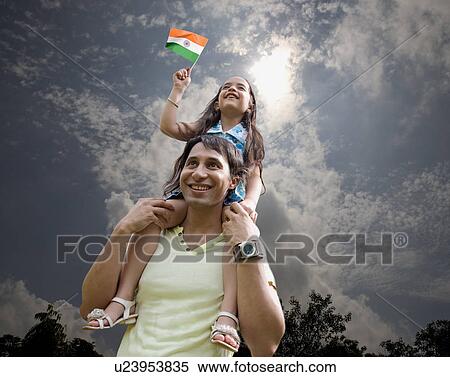 Father and child with the Indian Flag View Large Photo Image Stock Photography - Father and child with the Indian Flag. Fotosearch