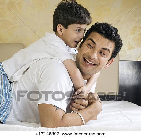 Stock Image - Father and son. Fotosearch