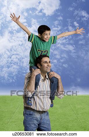Stock Image - Father and son. Fotosearch