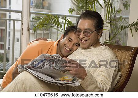 Stock Photograph - Father and son. Fotosearch