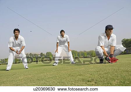 Fielders getting ready View Large Photo Image Stock Image - Fielders getting ready. Fotosearch